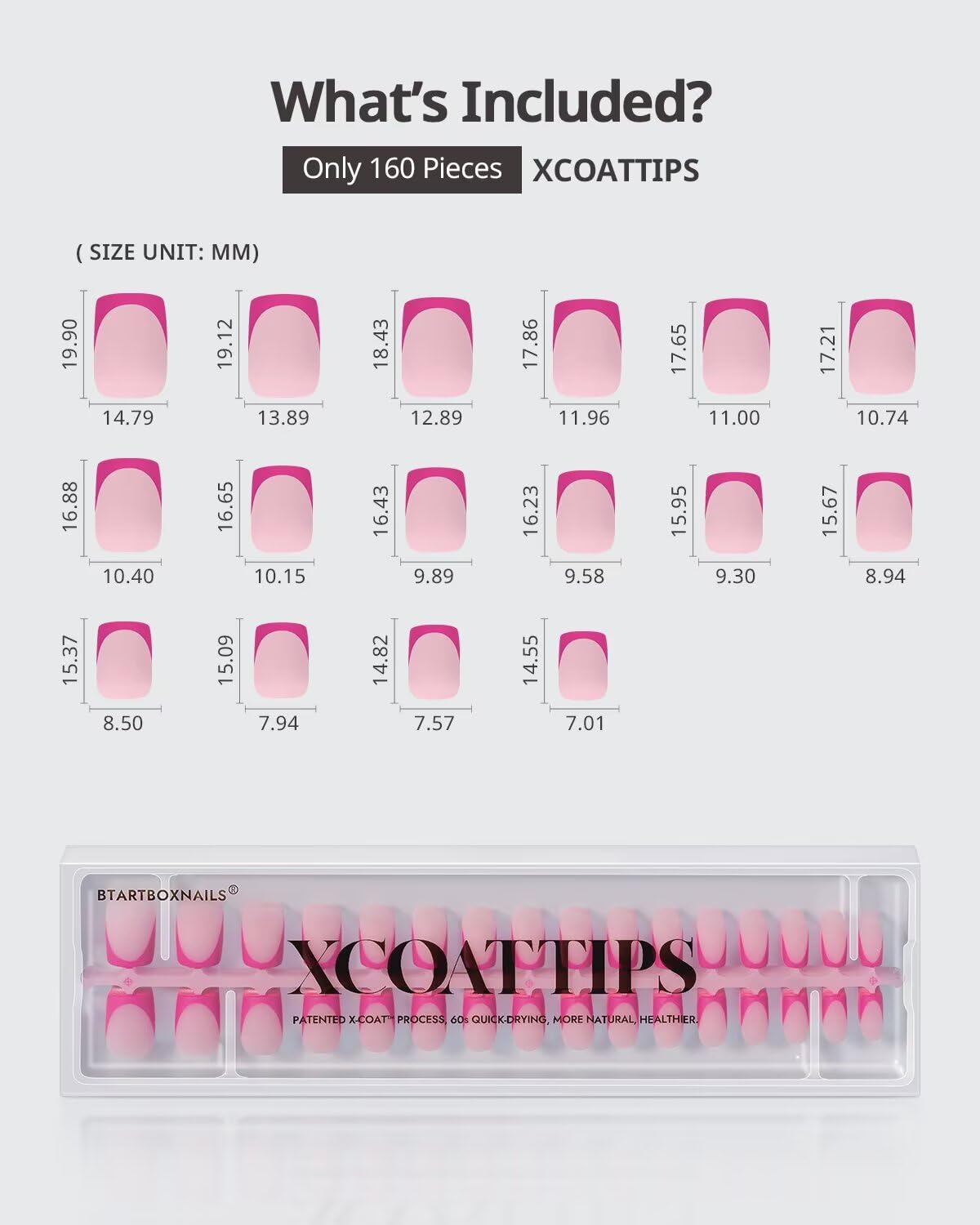 BTARTBOXNAILS Pink French Tip Press On Nails lifestyle scene