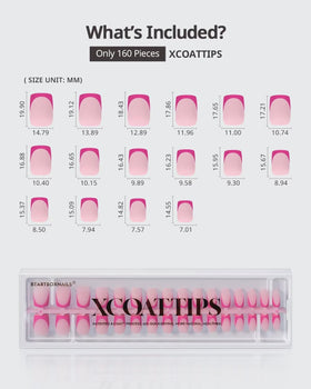 BTARTBOXNAILS Pink French Tip Press On Nails lifestyle scene