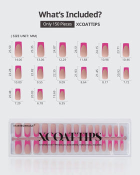 BTARTBOXNAILS Pink French Tip Press On Nails lifestyle scene