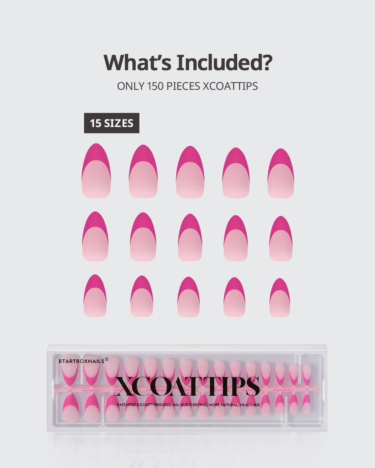 BTARTBOXNAILS Pink French Tip Press On Nails lifestyle scene