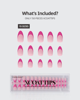 BTARTBOXNAILS Pink French Tip Press On Nails lifestyle scene