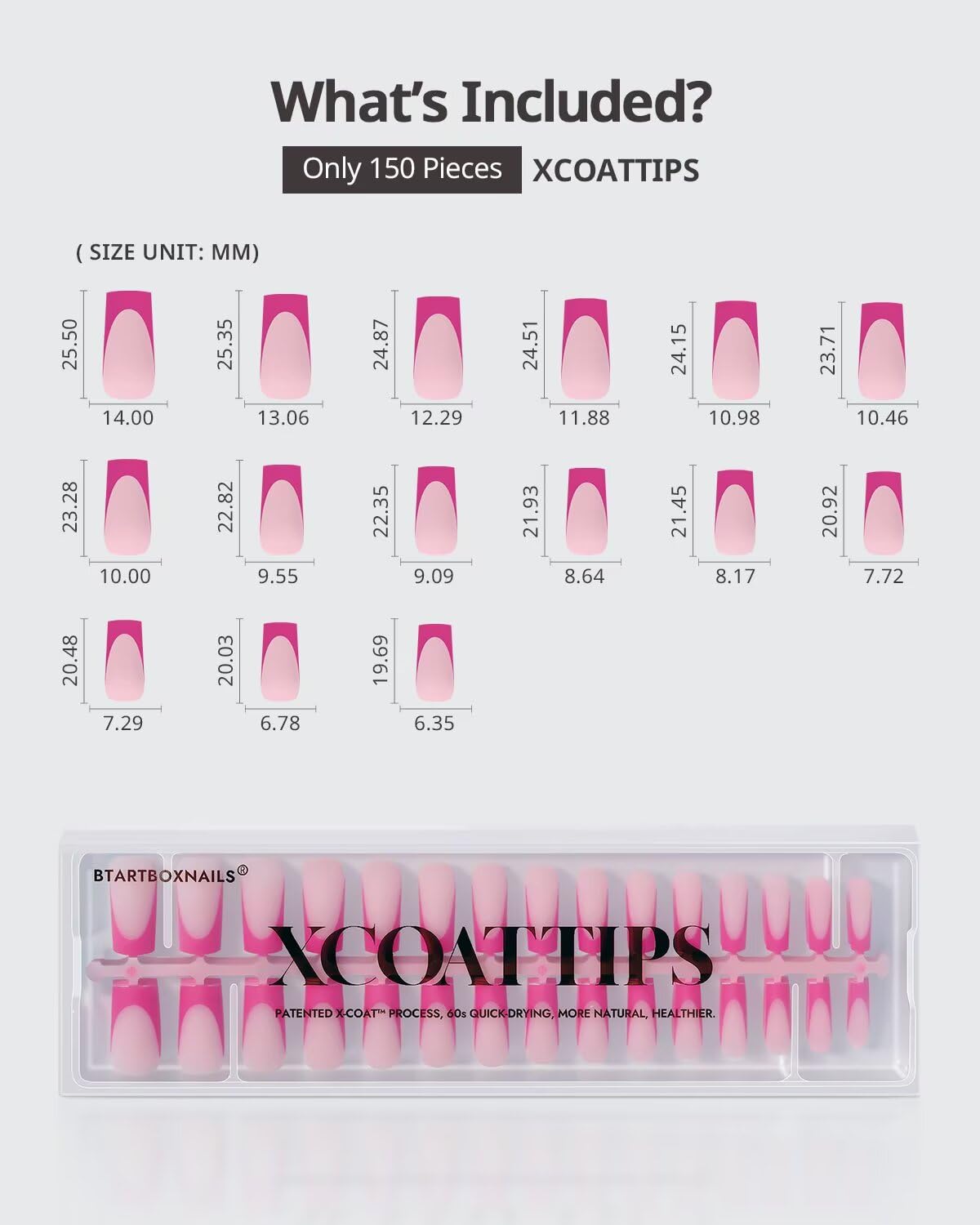 BTARTBOXNAILS Pink French Tip Press On Nails lifestyle scene