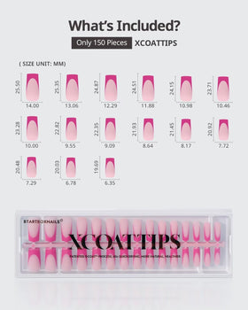BTARTBOXNAILS Pink French Tip Press On Nails lifestyle scene