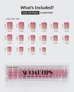 BTARTBOXNAILS Pink French Tip Press On Nails lifestyle use