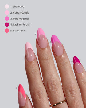BTARTBOXNAILS Pink French Tip Press On Nails packaging