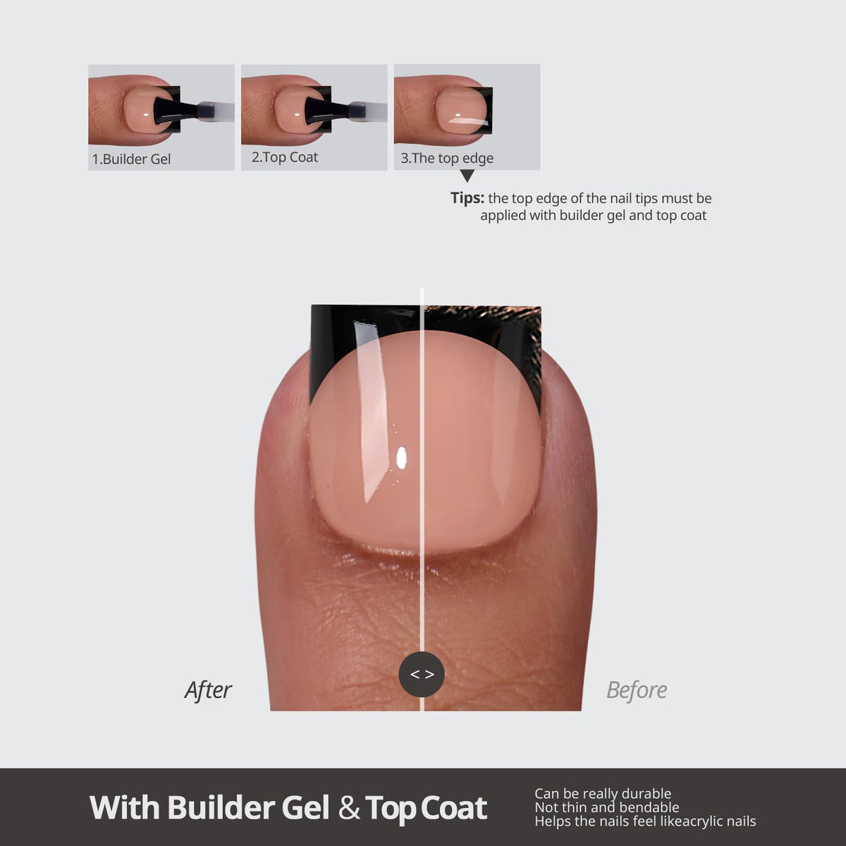 BTARTBOXNAILS press on nails displayed with nail glue