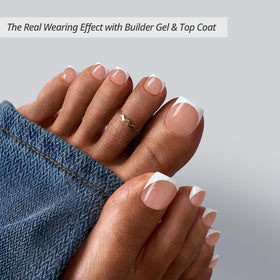 BTARTBOXNAILS Press On Toe Nails displayed on a hand