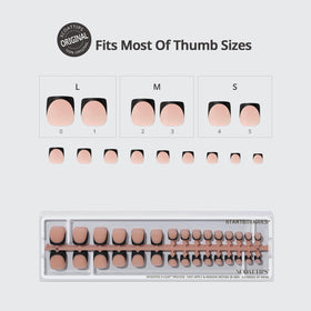 BTARTBOXNAILS Press-On Toe Nails peach base packaging