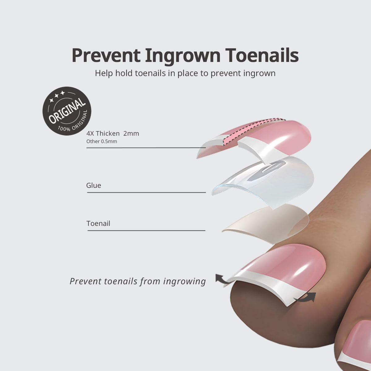 BTARTBOXNAILS Press On Toenails sharp square nude close-up