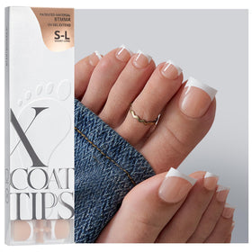 BTARTBOXNAILS Press On Toenails sharp square nude front view