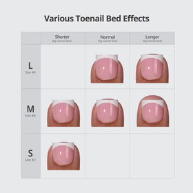 BTARTBOXNAILS Press On Toenails sharp square nude side view