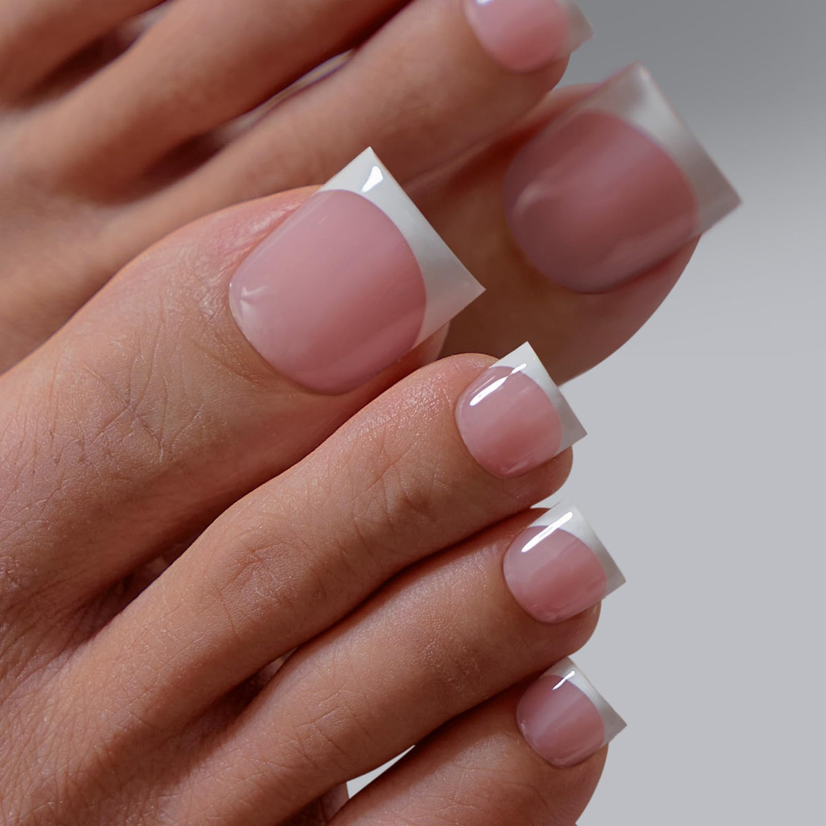 BTARTBOXNAILS Press On Toenails showing the sharp square design