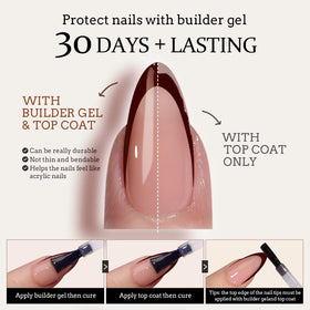 BTARTBOXNAILS Red French Tip Press On Nails close-up of tips