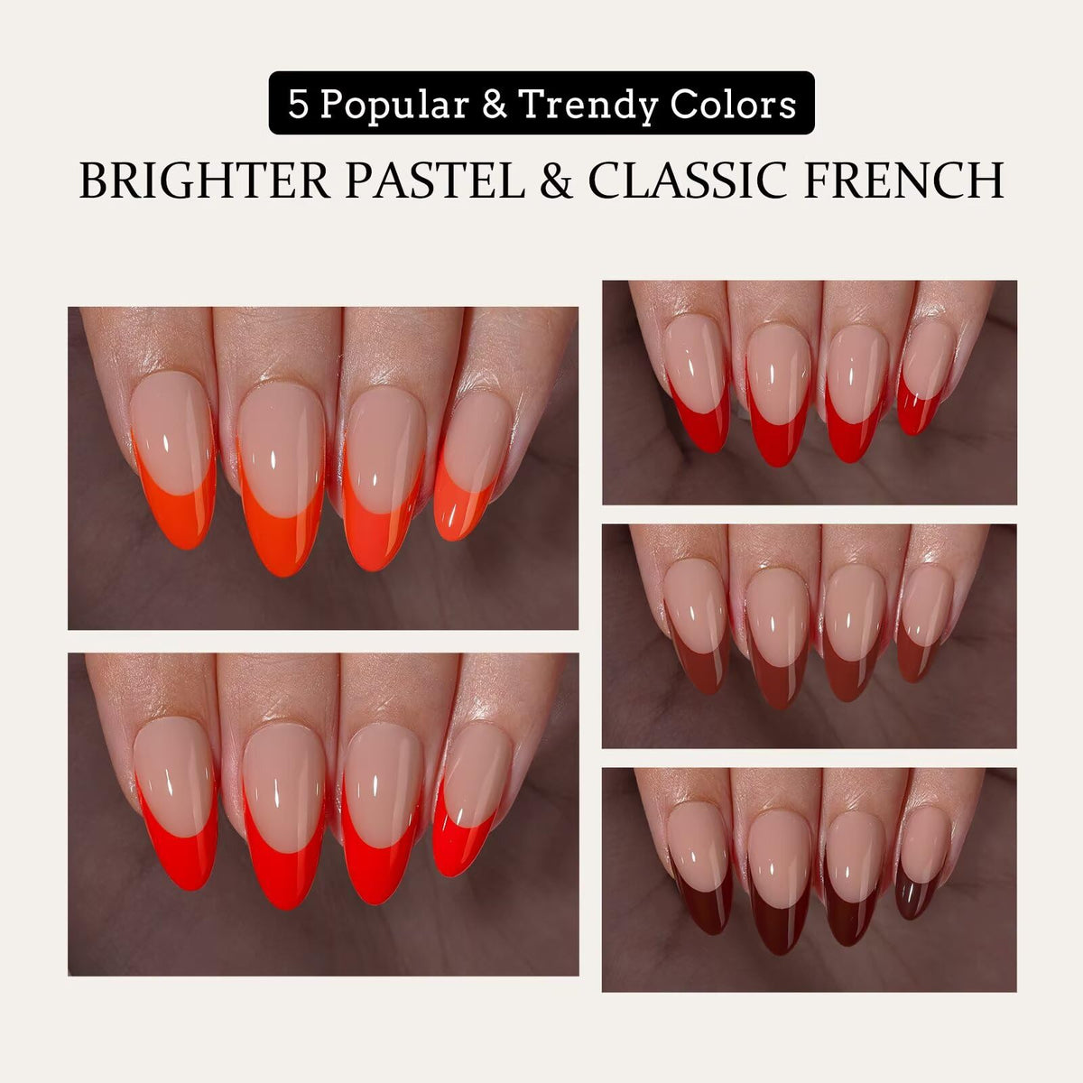 BTARTBOXNAILS Red French Tip Press On Nails lifestyle application