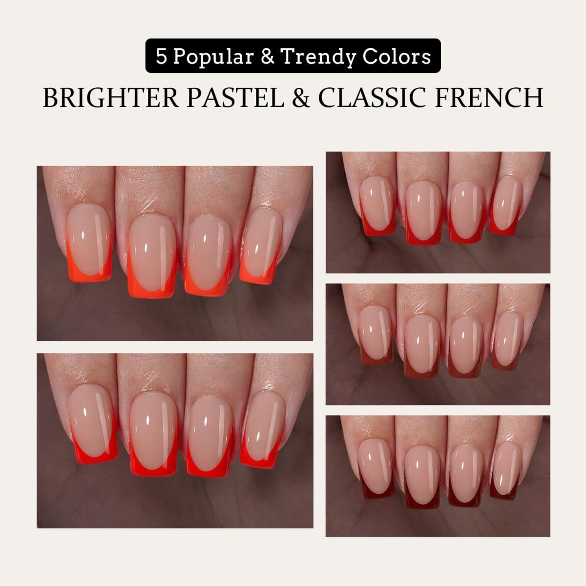 BTARTBOXNAILS Red French Tip Press On Nails lifestyle scene