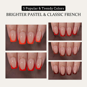 BTARTBOXNAILS Red French Tip Press On Nails lifestyle scene