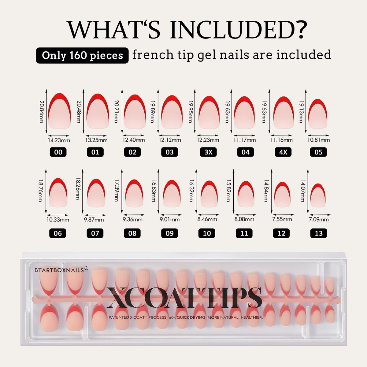 BTARTBOXNAILS Red French Tip Press On Nails lifestyle scene