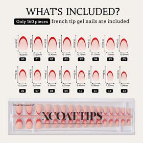 BTARTBOXNAILS Red French Tip Press On Nails lifestyle scene