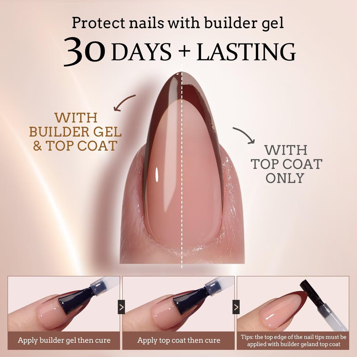 BTARTBOXNAILS SkinTone French Tip nails in various sizes