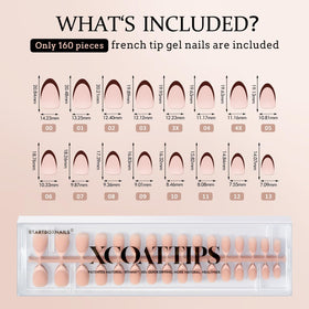 BTARTBOXNAILS SkinTone French Tip Press On Nails display