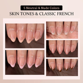 BTARTBOXNAILS SkinTone French Tip Press On Nails in use