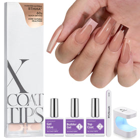 BTARTBOXNAILS SkinTone French Tip Press On Nails Kit front view