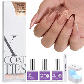 BTARTBOXNAILS SkinTone French Tip Press On Nails Kit front view