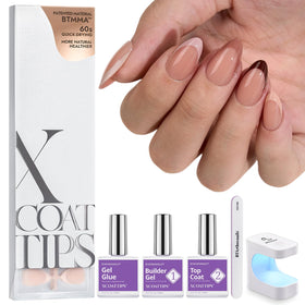 BTARTBOXNAILS SkinTone French Tip Press On Nails Kit packaging