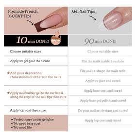 BTARTBOXNAILS SkinTone French Tip Press On Nails Kit showing various nail sizes
