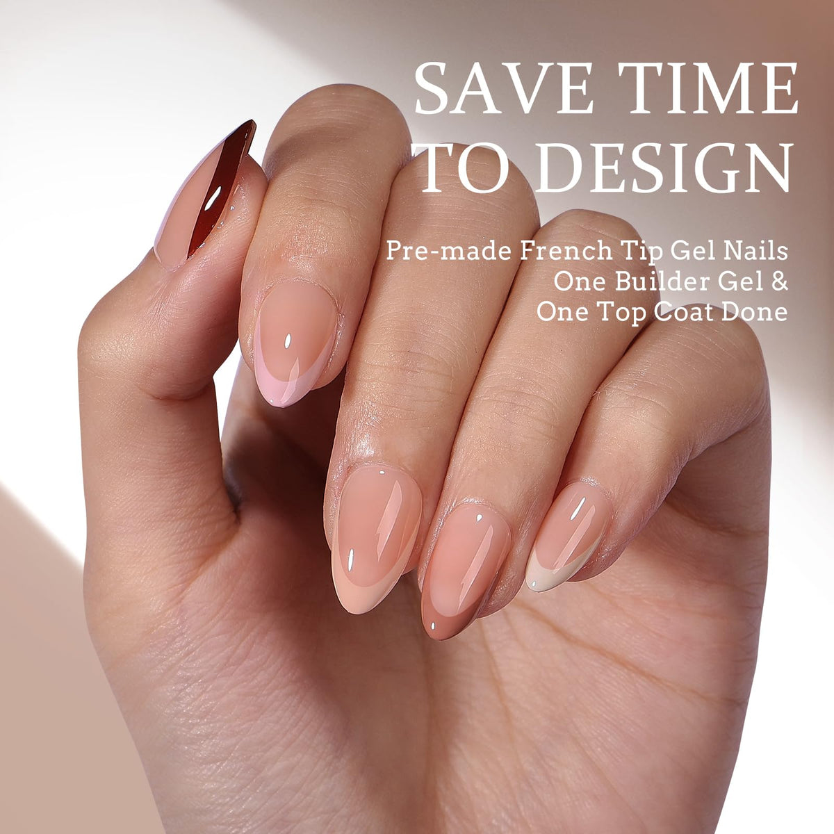 BTARTBOXNAILS SkinTone French Tip Press On Nails packaging