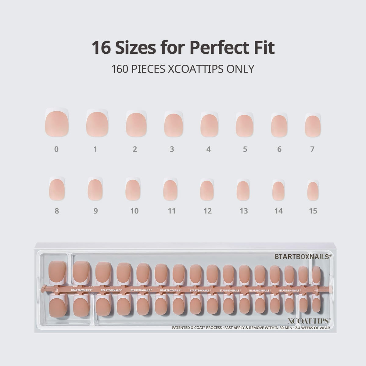BTARTBOXNAILS White French Tip Press On Nails application process