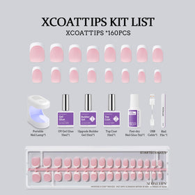 BTARTBOXNAILS White French Tip Press On Nails application process