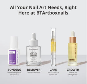 BTARTBOXNAILS White French Tip Press-On Nails detailed view