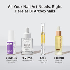 BTARTBOXNAILS White French Tip Press On Nails display