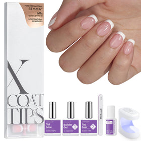 BTARTBOXNAILS White French Tip Press On Nails front view