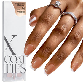BTARTBOXNAILS White French Tip Press On Nails front view