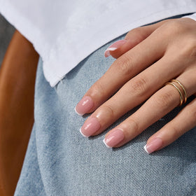 BTARTBOXNAILS White French Tip Press On Nails in packaging