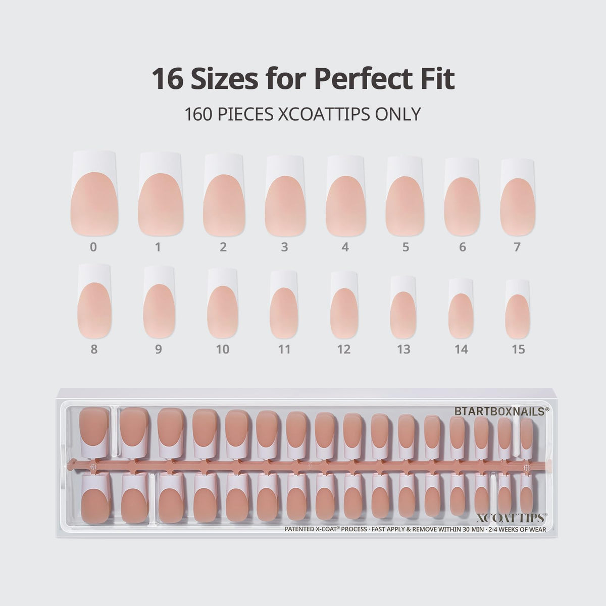 BTARTBOXNAILS White French Tip Press On Nails lifestyle image