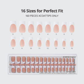 BTARTBOXNAILS White French Tip Press On Nails lifestyle image