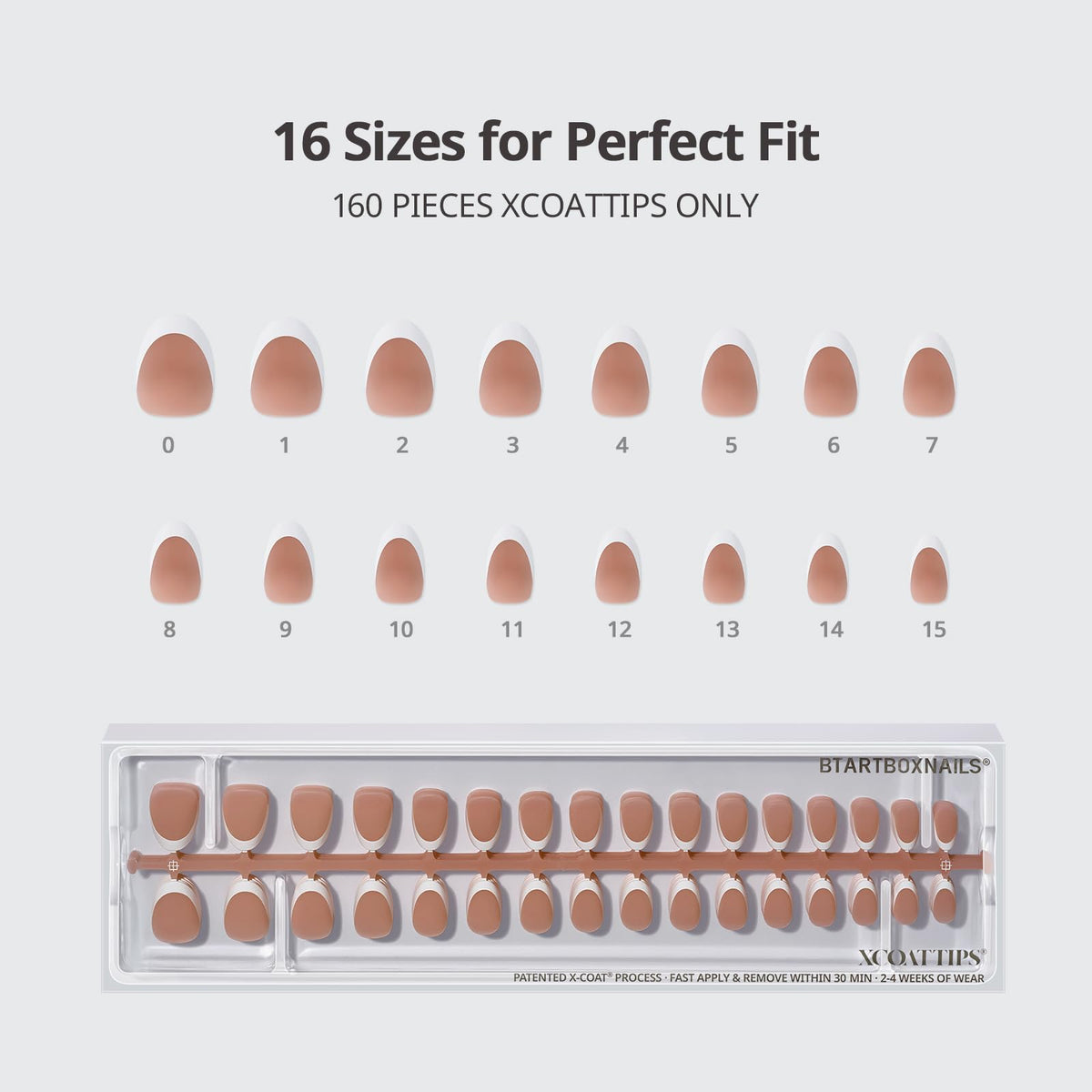 BTARTBOXNAILS White French Tip Press On Nails lifestyle image