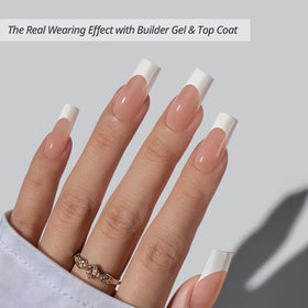 BTARTBOXNAILS White French Tip Press On Nails packaging