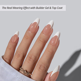 BTARTBOXNAILS White French Tip Press On Nails packaging
