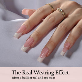 BTARTBOXNAILS White French Tip Press On Nails packaging