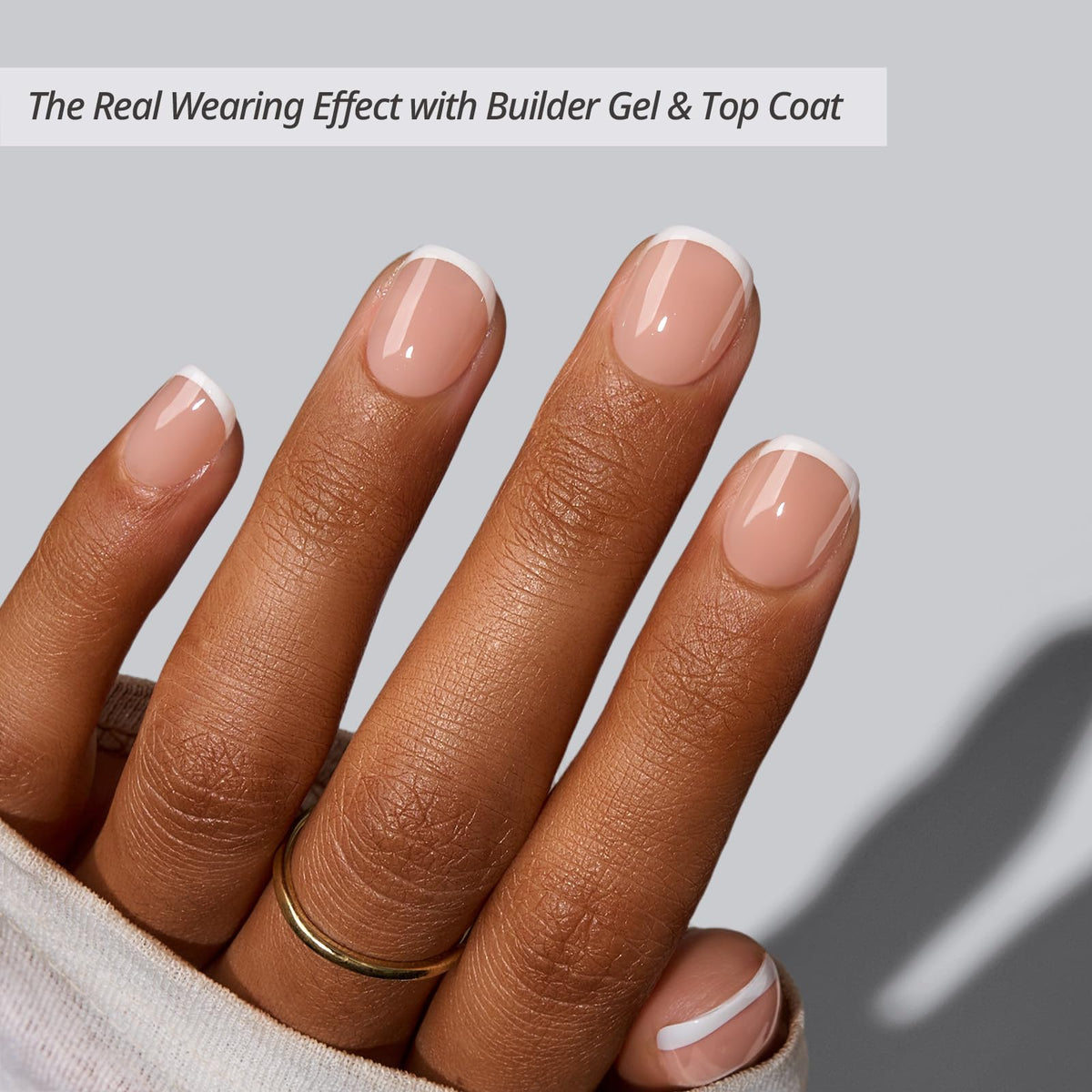 BTARTBOXNAILS White French Tip Press-On Nails side view