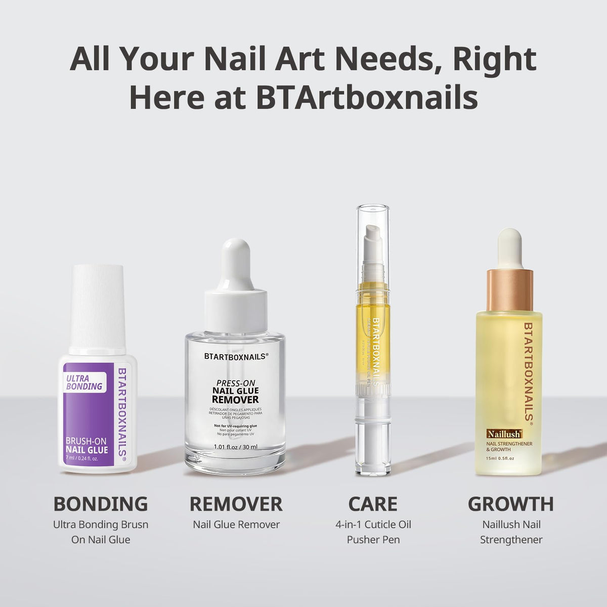BTARTBOXNAILS White French Tip Press On Nails with accessories
