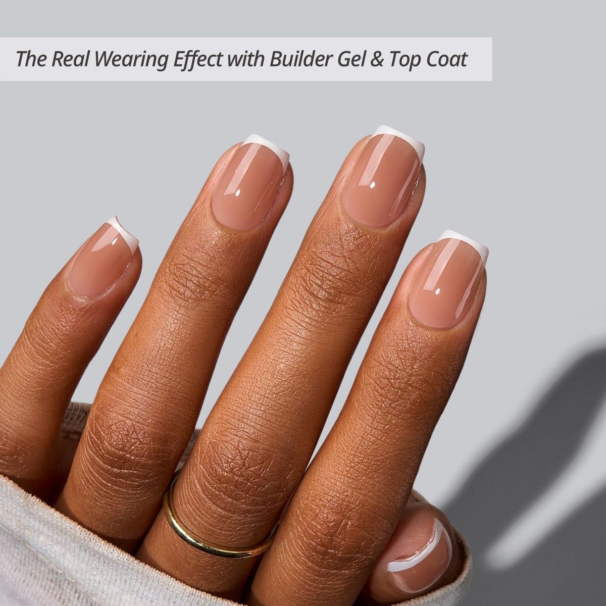 BTARTBOXNAILS White French Tip Press-On Nails XS Coffin side view