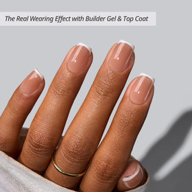 BTARTBOXNAILS White French Tip Press-On Nails XS Coffin side view