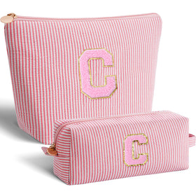 Btffitting Cosmetic Bag Set front view with personalized initials