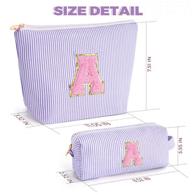 Btffitting lavender makeup bag set in lifestyle setting