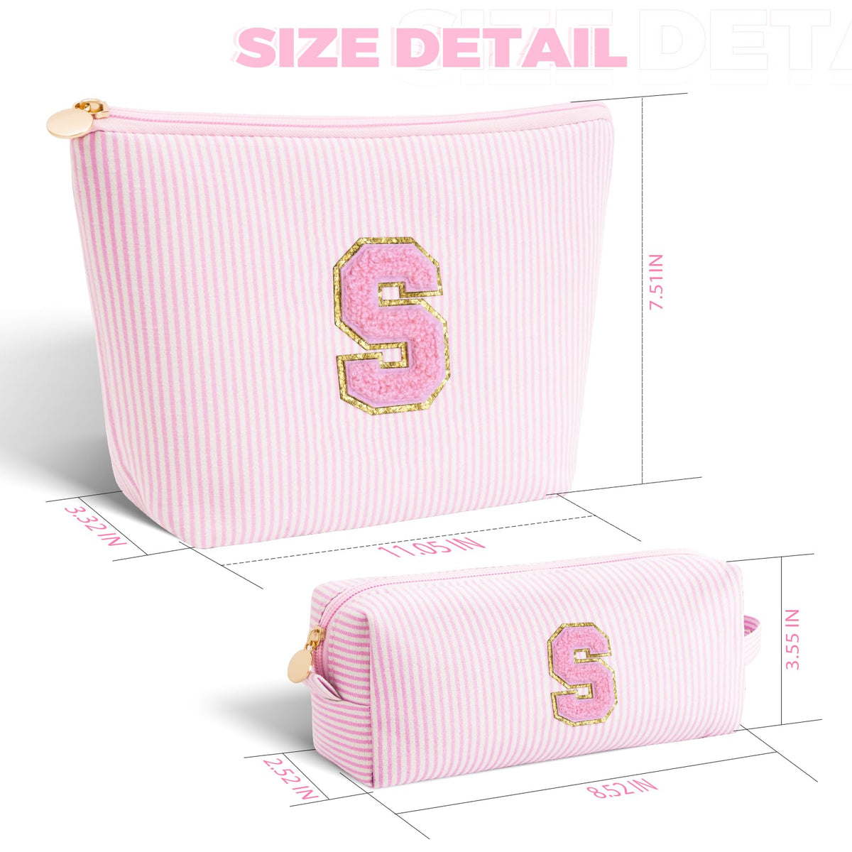Btffitting makeup bag set displayed with beauty essentials